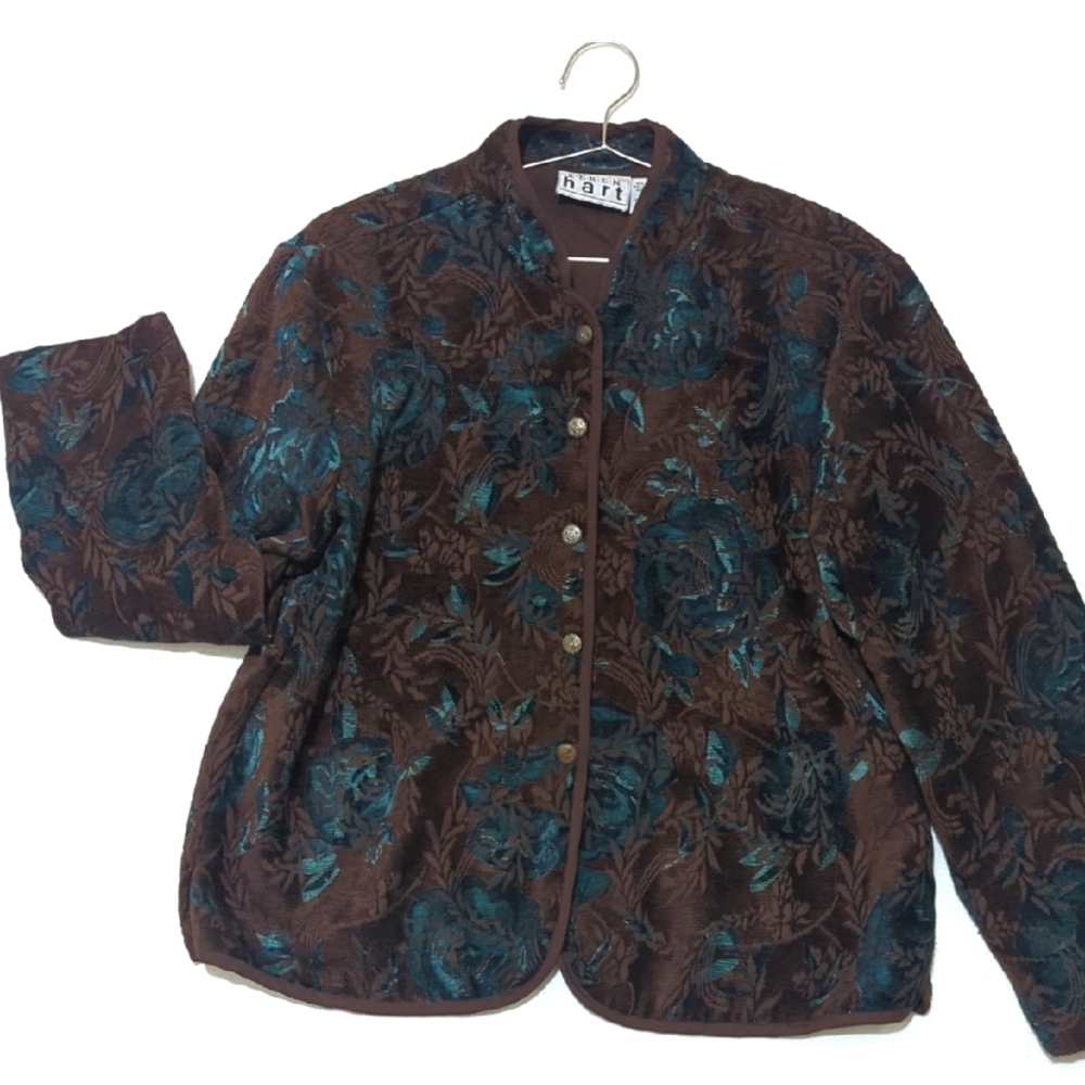 Vintage | Karen Hart | Floral Tapestry Coat | Bohemian | Shabby Chic | 80s | 90s